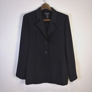 Frenchi Woman's Tailored Blazer Size L Y2K Princess Seams Classic Capsule Staple